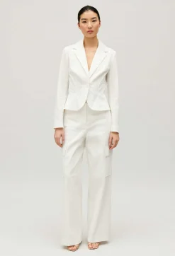 Shop White Slim-Fit Suit Jacket Women Blazers