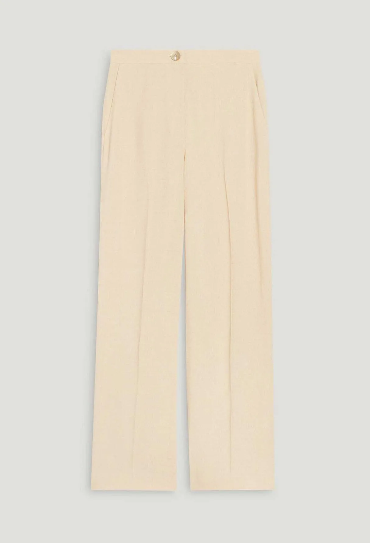 Hot Wide-Leg Beige Trousers Women Jeans And Trousers