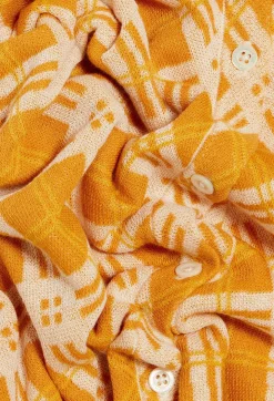 Sale Yellow Checked Cardigan Women Sweaters And Cardigans